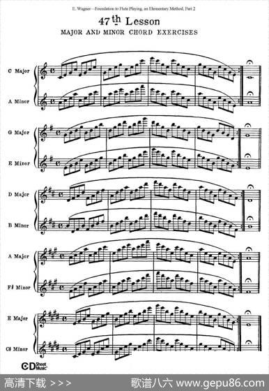 长笛演奏基础教程练习（47—52）|E·Wagner（E·韦格）