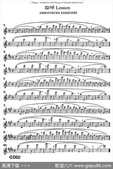 长笛演奏基础教程练习（47—52）|E·Wagner（E·韦格）
