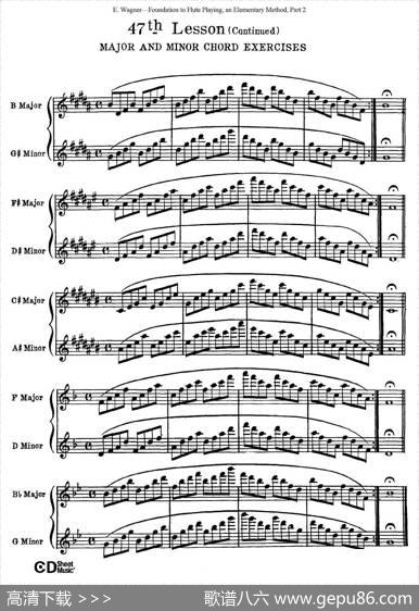 长笛演奏基础教程练习（47—52）|E·Wagner（E·韦格）