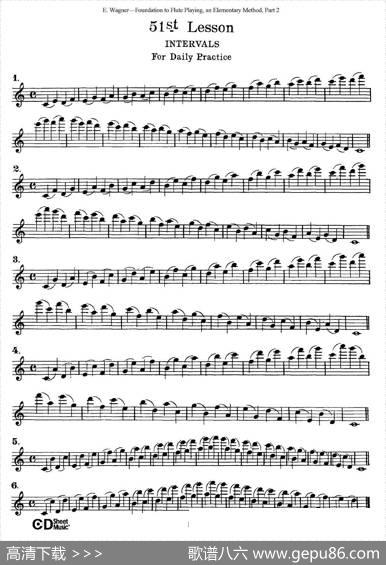 长笛演奏基础教程练习（47—52）|E·Wagner（E·韦格）