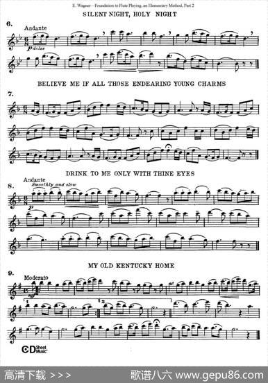 长笛演奏基础教程练习（CollectionofSongsandsolos）|E·Wagner（E·韦格）