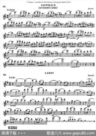 长笛演奏基础教程练习（CollectionofSongsandsolos）|E·Wagner（E·韦格）