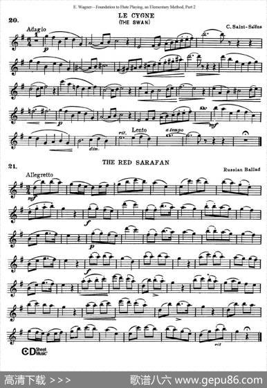 长笛演奏基础教程练习（CollectionofSongsandsolos）|E·Wagner（E·韦格）