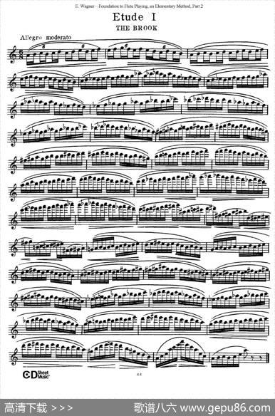 长笛演奏基础教程练习（Etude1）|E·Wagner（E·韦格）