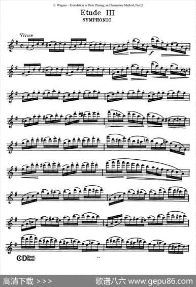 长笛演奏基础教程练习（Etude3）|E·Wagner（E·韦格）