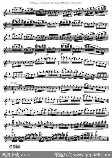 长笛演奏基础教程练习（Etude3）|E·Wagner（E·韦格）