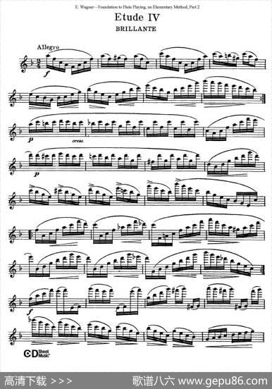 长笛演奏基础教程练习（Etude4）|E·Wagner（E·韦格）