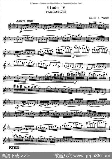长笛演奏基础教程练习（Etude5）|E·Wagner（E·韦格）