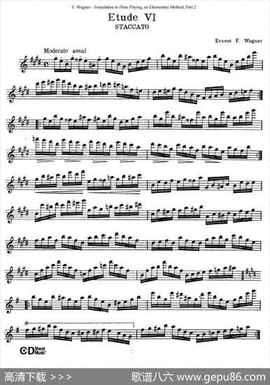 长笛演奏基础教程练习（Etude6）|E·Wagner（E·韦格）