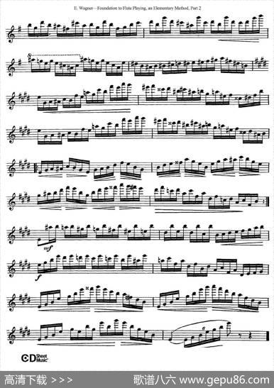 长笛演奏基础教程练习（Etude6）|E·Wagner（E·韦格）