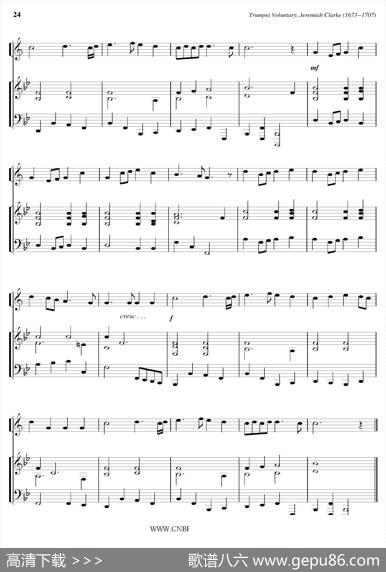 TrumpetVoluntary（小号+钢琴伴奏）