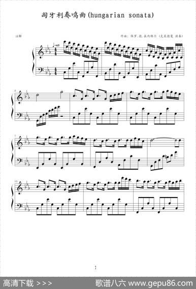 匈牙利奏鸣曲（hungariansonata）|森内维尔