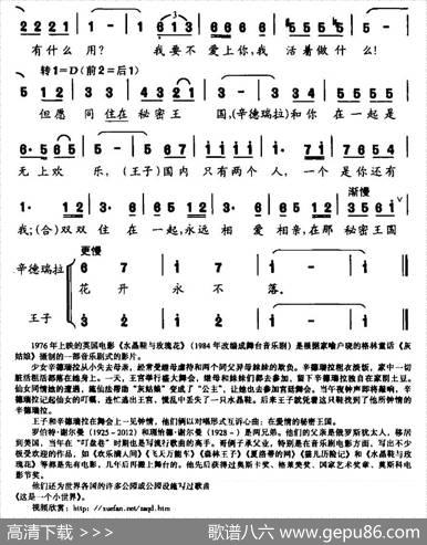 在爱情的秘密王国（英国电影《水晶鞋与玫瑰花》插曲）|薛范译配
