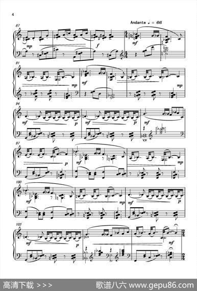 第4钢琴奏鸣曲PianoSonataN0.4（第3乐章）|葛清
