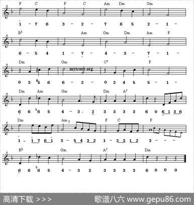 红莓花儿开（中四步舞曲、旋律+和弦标记）|郑德仁编配