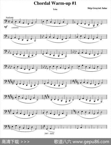 ChordalWarm-up-Tuba（大号练习教材选曲）