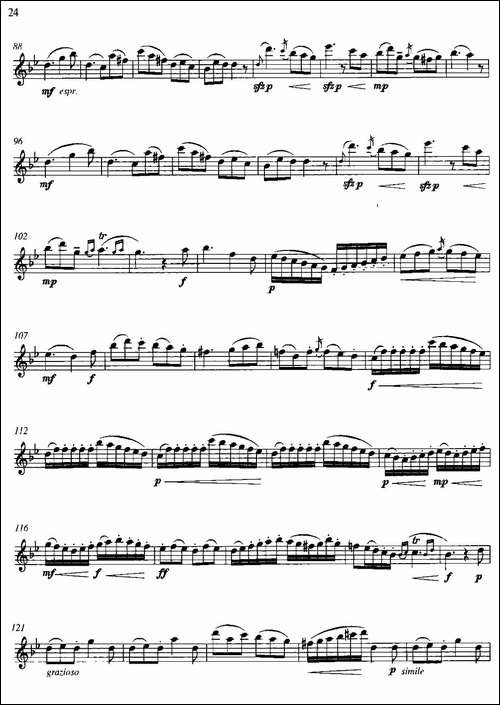 第二单元-中高级练习：连奏与清晰吹奏练习-乐曲-长笛五线谱|长笛谱