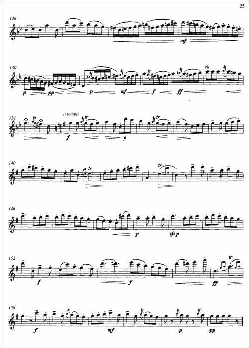 第二单元-中高级练习：连奏与清晰吹奏练习-乐曲-长笛五线谱|长笛谱