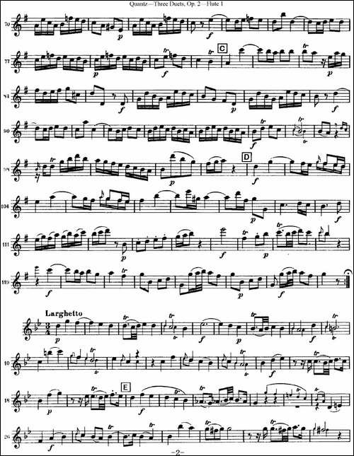 匡茨G大调长笛二重奏Op.2——Flute-1-No.1-长笛五线谱|长笛谱
