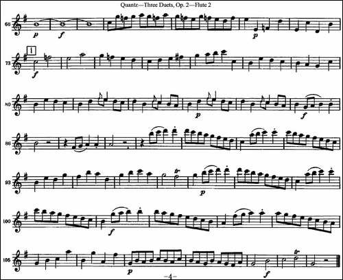 匡茨G大调长笛二重奏Op.2——Flute-2-No.1-长笛五线谱|长笛谱