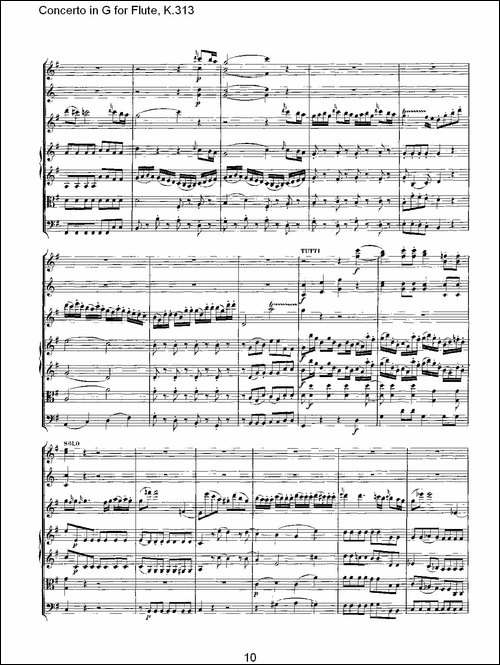 Concerto-in-G-for-Flute,-K.313-G调长笛协奏-长笛五线谱|长笛谱