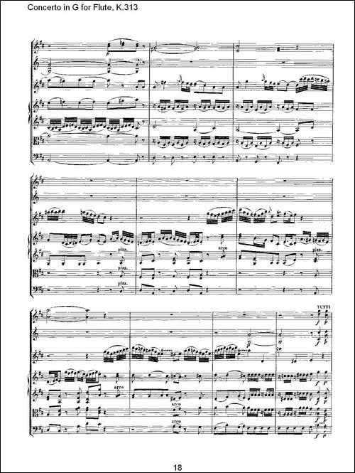 Concerto-in-G-for-Flute,-K.313-G调长笛协奏-长笛五线谱|长笛谱