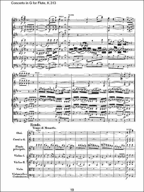 Concerto-in-G-for-Flute,-K.313-G调长笛协奏-长笛五线谱|长笛谱