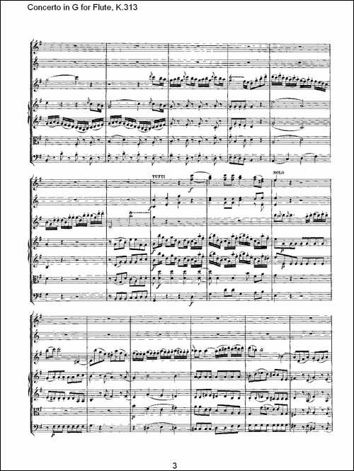 Concerto-in-G-for-Flute,-K.313-G调长笛协奏-长笛五线谱|长笛谱