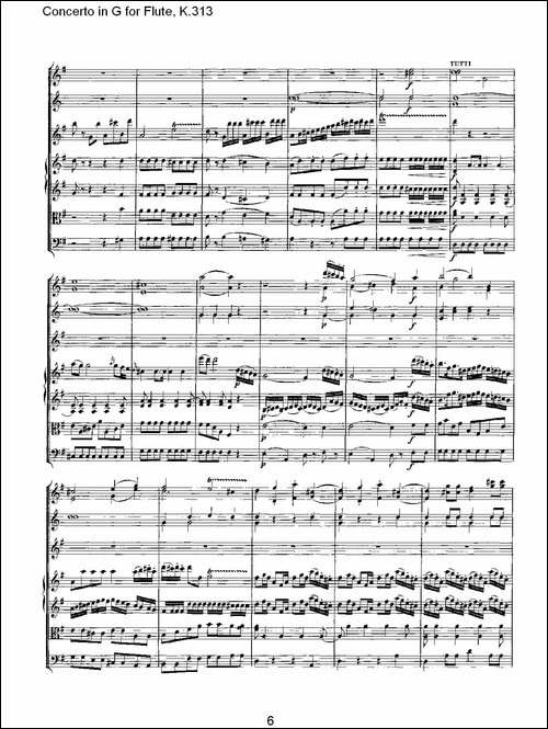 Concerto-in-G-for-Flute,-K.313-G调长笛协奏-长笛五线谱|长笛谱