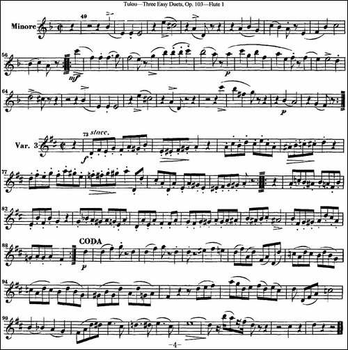 图露三首长笛简易重奏曲Op.103-Flute-1-NO.1-长笛五线谱|长笛谱