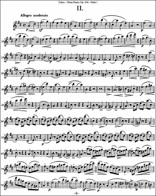 图露三首长笛简易重奏曲Op.104-Flute-1-NO.2-长笛五线谱|长笛谱
