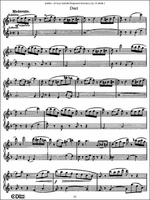 柯勒练习曲作品93号-长笛五线谱|长笛谱