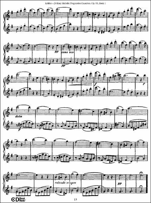 柯勒练习曲作品93号-长笛五线谱|长笛谱