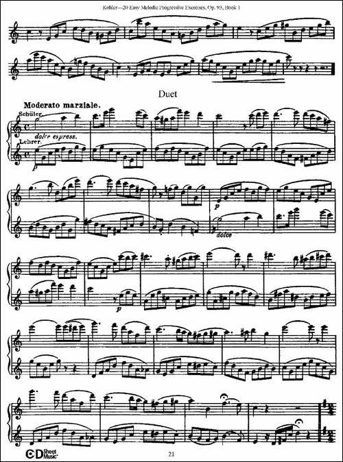 柯勒练习曲作品93号-长笛五线谱|长笛谱