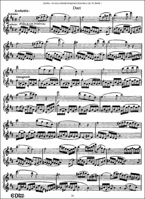 柯勒练习曲作品93号-长笛五线谱|长笛谱