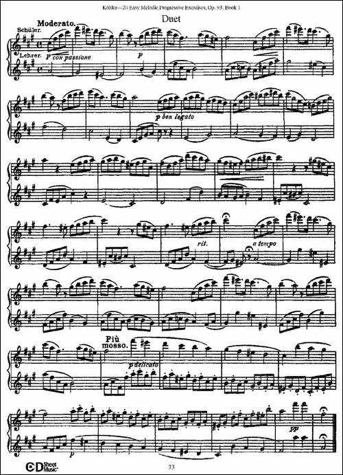 柯勒练习曲作品93号-长笛五线谱|长笛谱
