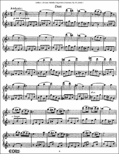 柯勒练习曲作品93号-长笛五线谱|长笛谱