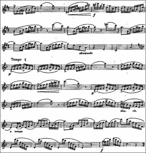 长笛练习曲100课之第75课--低音区音阶进行与音-长笛五线谱|长笛谱