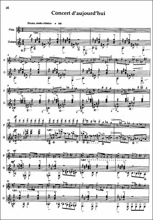Histoire-du-Tango：4、Concerto-d’aujourd-长笛五线谱|长笛谱