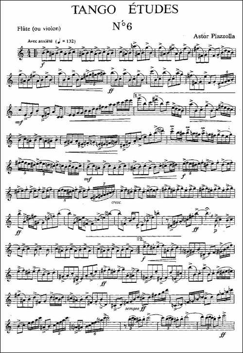 Tango-Etudes-之六-长笛五线谱|长笛谱