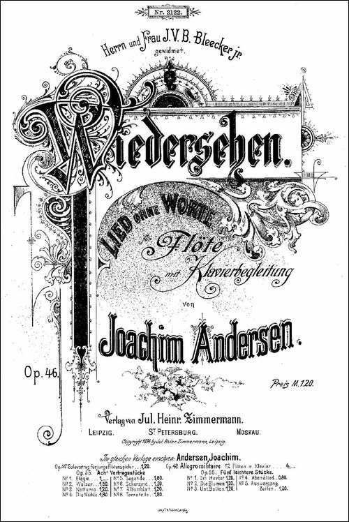 Wiedersehen.Op.46-长笛+钢琴伴奏-长笛五线谱|长笛谱