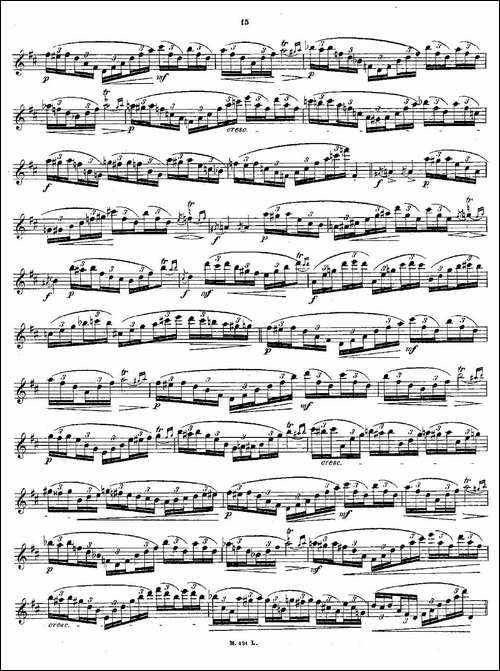 24首长笛练习曲-Op.15-之6—10-长笛五线谱|长笛谱