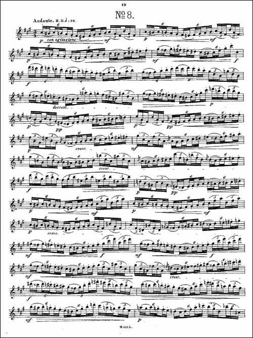 24首长笛练习曲-Op.15-之6—10-长笛五线谱|长笛谱