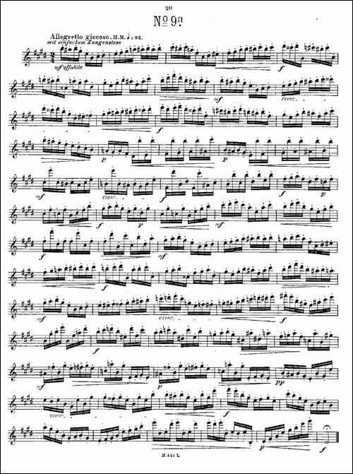 24首长笛练习曲-Op.15-之6—10-长笛五线谱|长笛谱