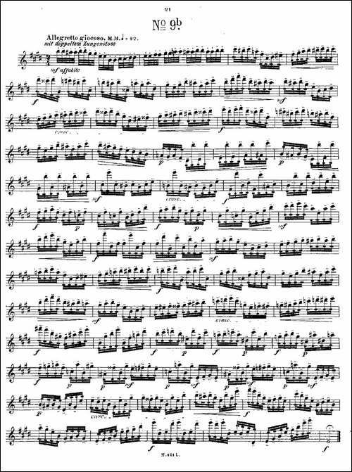 24首长笛练习曲-Op.15-之6—10-长笛五线谱|长笛谱