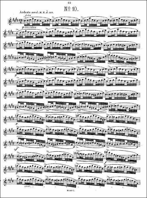 24首长笛练习曲-Op.15-之6—10-长笛五线谱|长笛谱