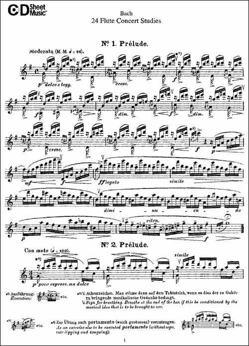 Bach-24-Flutc-Concert-Studies-之1—5-巴赫-长笛五线谱|长笛谱