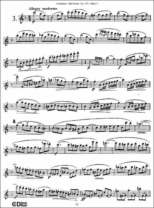 Six-Duets,-Op.137-之三-二重奏-六首作品-137-长笛五线谱|长笛谱