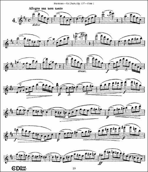 Six-Duets,-Op.137-之四-二重奏-六首作品-137-长笛五线谱|长笛谱