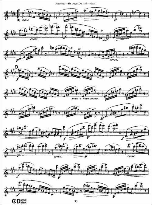 Six-Duets,-Op.137-之六-二重奏-六首作品-137-长笛五线谱|长笛谱
